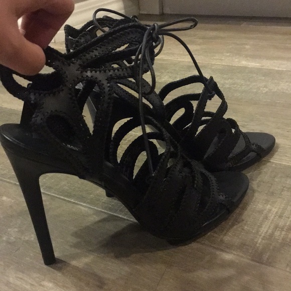 Zara Shoes - HIGH HEELED WRAPAROUND INTERLACED SANDALS ZARA